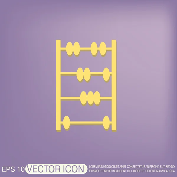 Vecchia icona retrò abaco — Vettoriale Stock