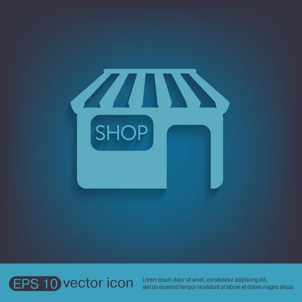 Shop building. symbol icon — Stock Vector