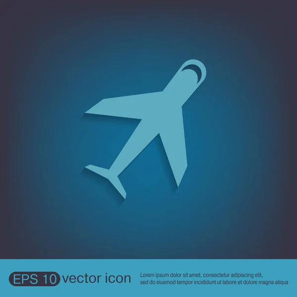 Icône symbole avion — Image vectorielle