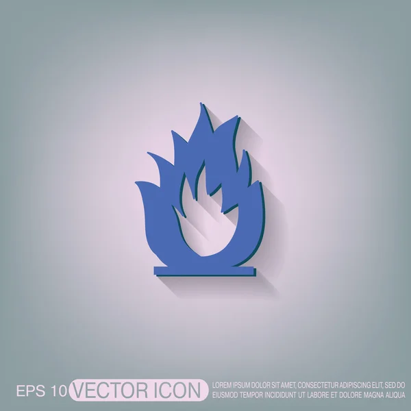 Icono signo de fuego — Vector de stock