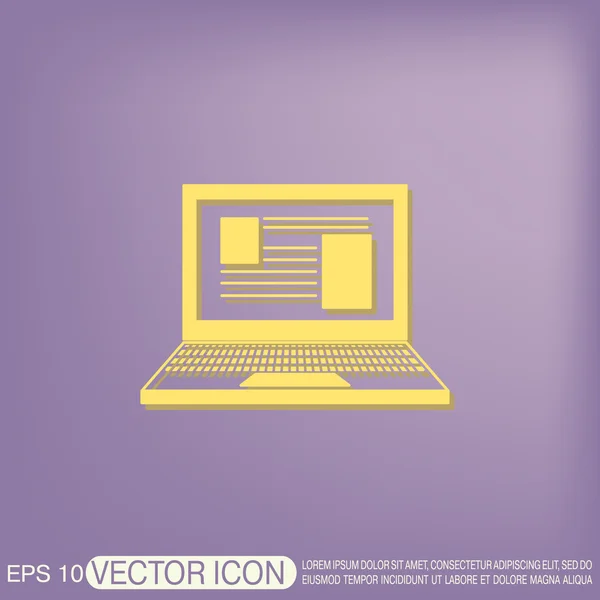 Notebook laptop icon. — Stock Vector