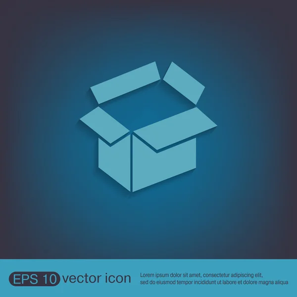Opened cardboard box — Stock Vector