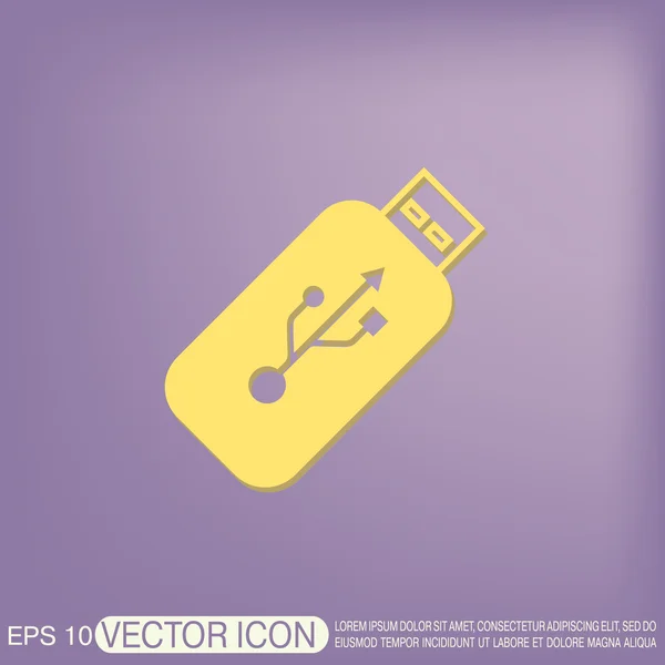 USB flash pictogram schijf — Stockvector