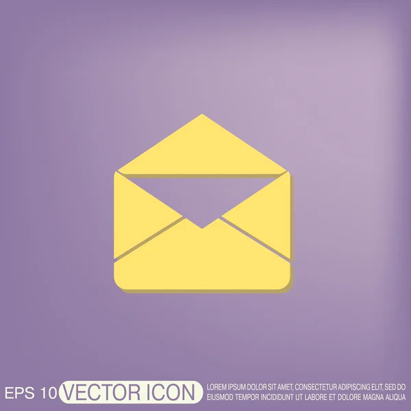 Busta postale. simbolo di posta elettronica  . — Vettoriale Stock