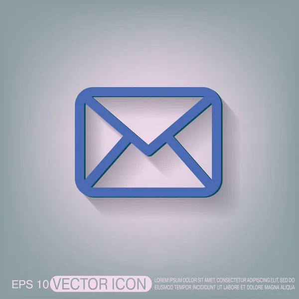 Sobre postal. símbolo de correo electrónico — Vector de stock