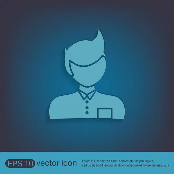 Um ícone de avatar masculino — Vetor de Stock