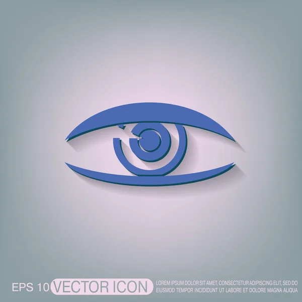 Eye icon on background — Stock Vector