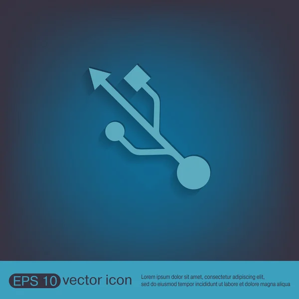 USB symbol icon — Stock Vector