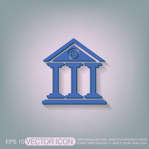 Bank building icon — Stock Vector