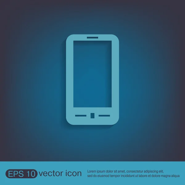 Panneau Smartphone sur bleu — Image vectorielle
