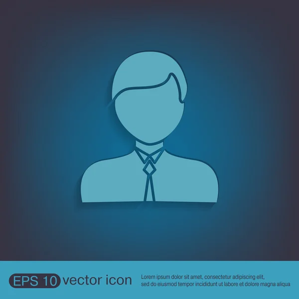 Icon image guy in tie — Stock Vector