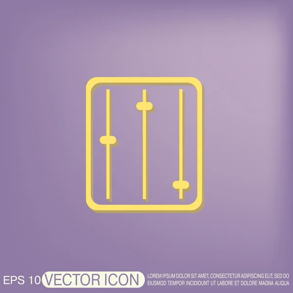 Equalizer teken pictogram — Stockvector