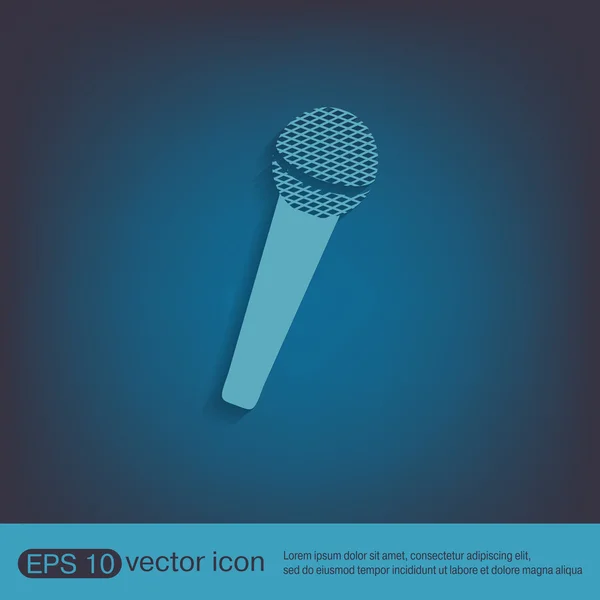 Microphone. symbole musical chant — Image vectorielle