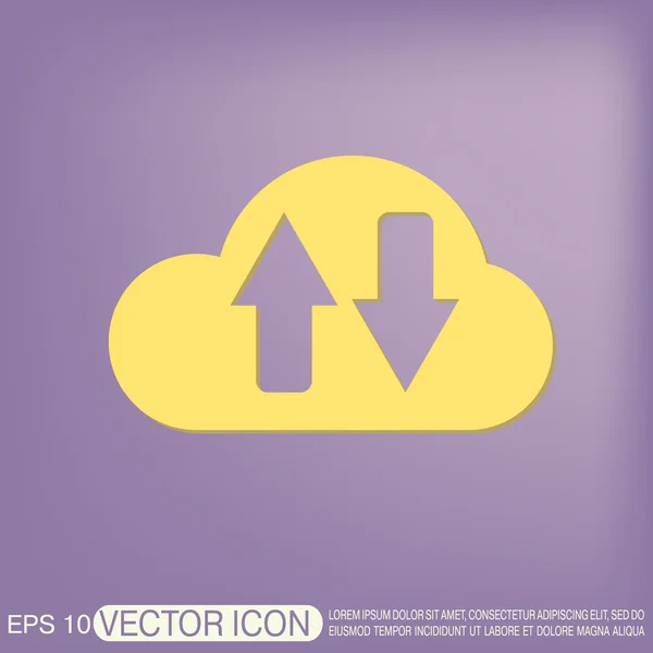 Icono descargar archivos — Vector de stock