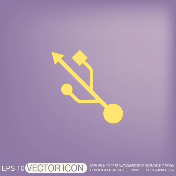 USB-symboolpictogram. — Stockvector