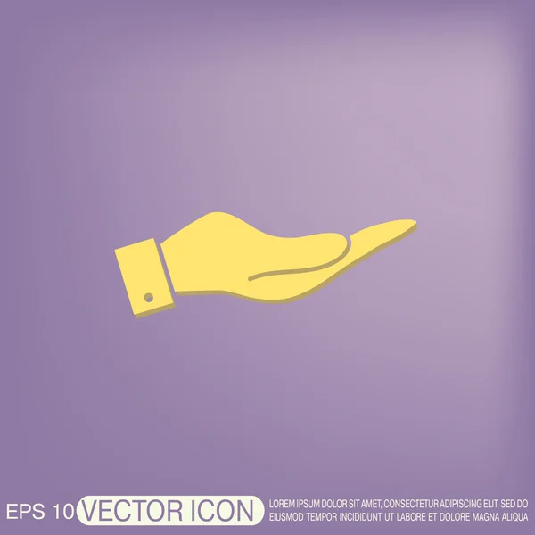 Hand pictogram ontwerp — Stockvector