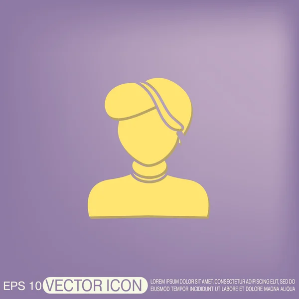 A female avatar icon — Stock Vector