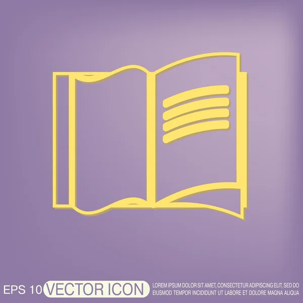 Open boek icoon — Stockvector