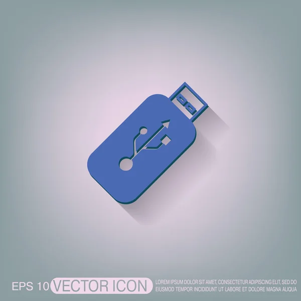 Usb flash icono de disco — Vector de stock