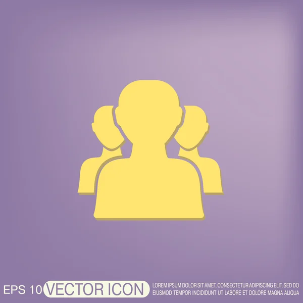 Silhouette of a men, social media — Stock Vector