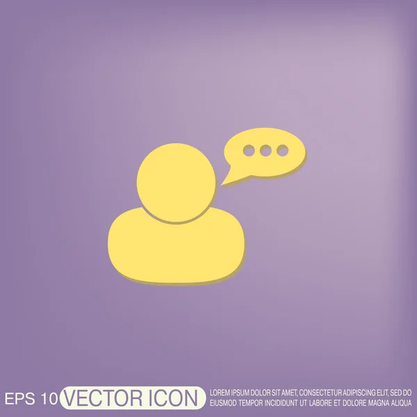 Teken avatar dialoog — Stockvector