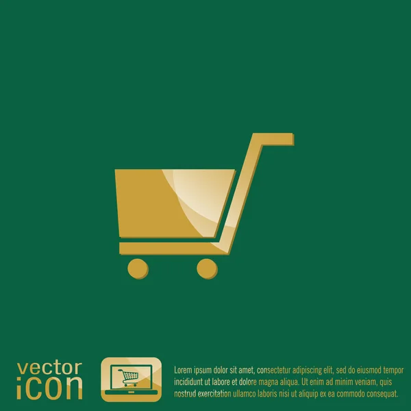 Icono del carrito de compras — Vector de stock