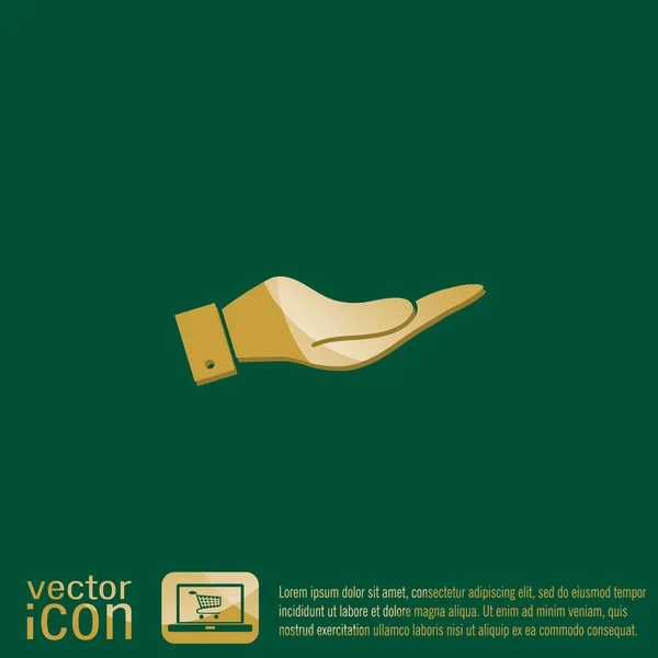 Diseño de icono de mano — Vector de stock