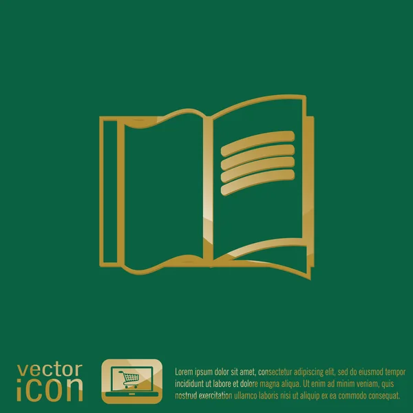 Open book icon — Stock Vector