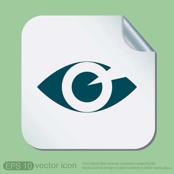 Icona dell'occhio segno — Vettoriale Stock
