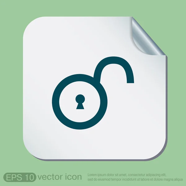 Icône symbole cadenas — Image vectorielle