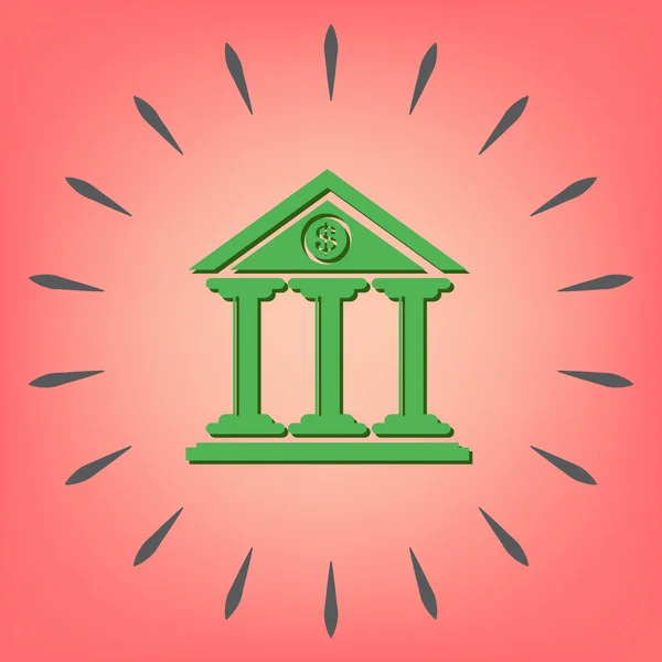 Bank building icon. — Stock Vector