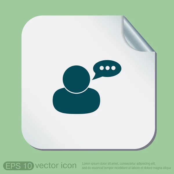 Teken avatar dialoog. — Stockvector