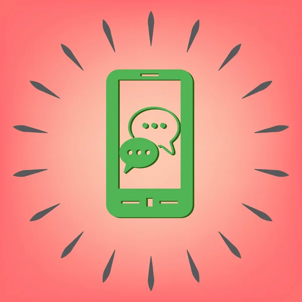 Smartphon、対話を話すの雲. — ストックベクタ