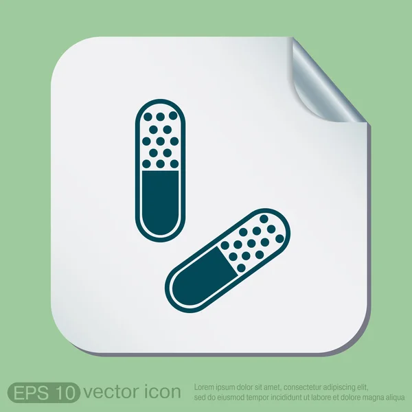 Pil pictogram tablet — Stockvector