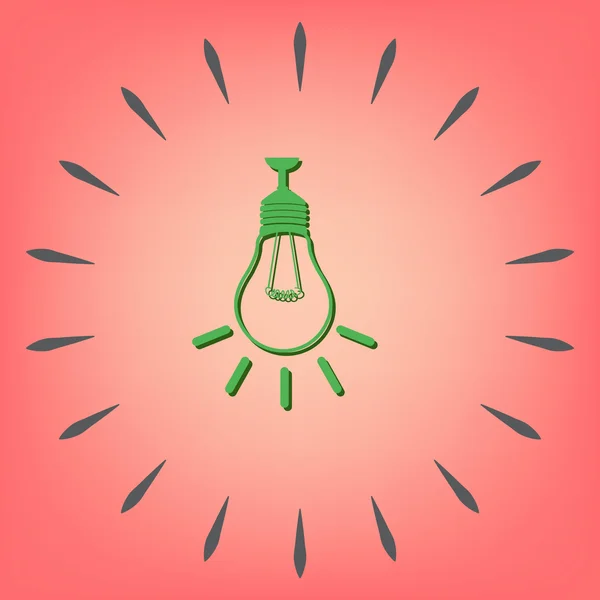 Lightbulb. character ideas — Stock Vector