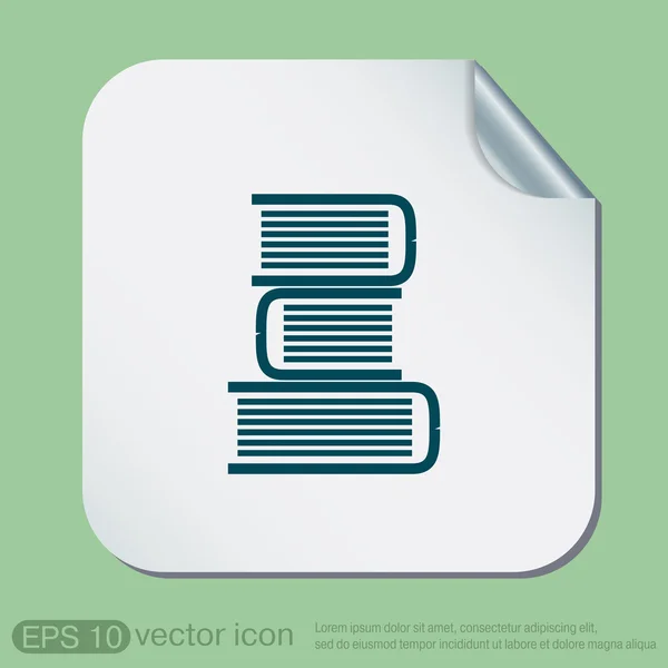 Books tower icon — Stock Vector