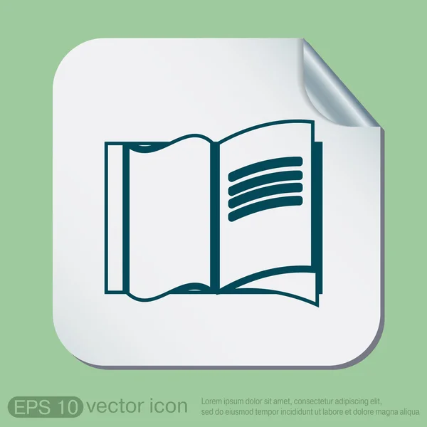 Open boek icoon — Stockvector