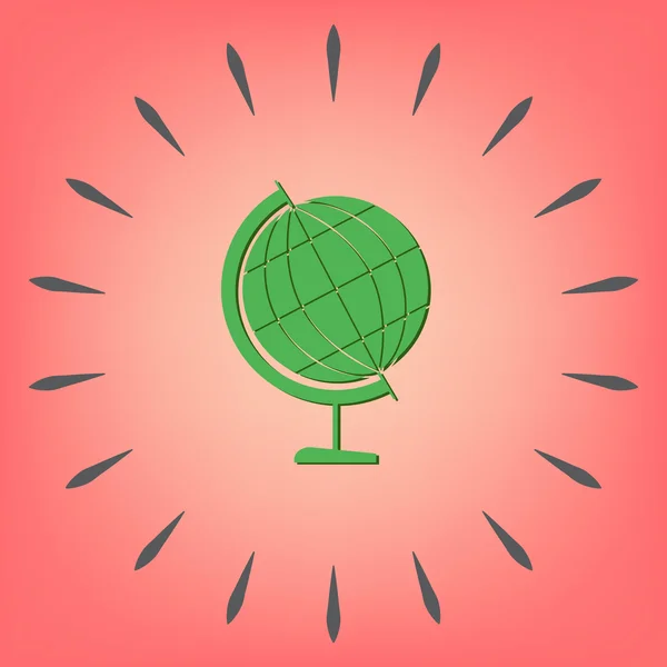 Globus. Symbolbild Geografie — Stockvektor