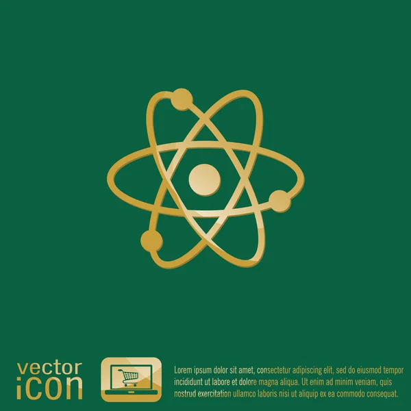 Atoom, molecuul. symboolpictogram — Stockvector