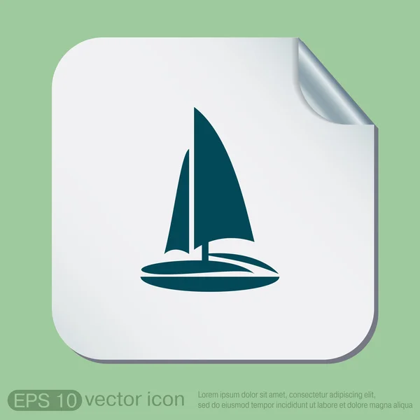 Segelschiff-Symbol . — Stockvektor