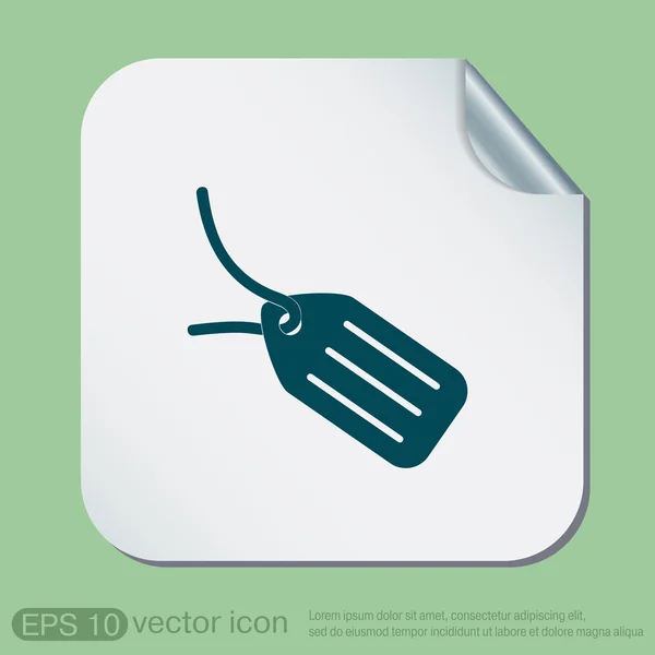 Label knoop van het pictogram — Stockvector