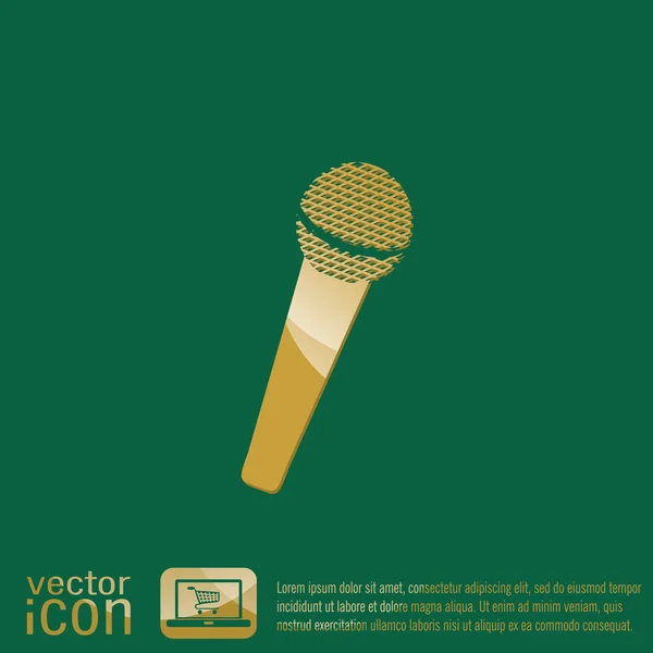 Microfone. símbolo musical cantando . — Vetor de Stock