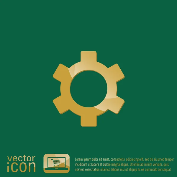 Cogwheel, configuração do ícone e reparação — Vetor de Stock