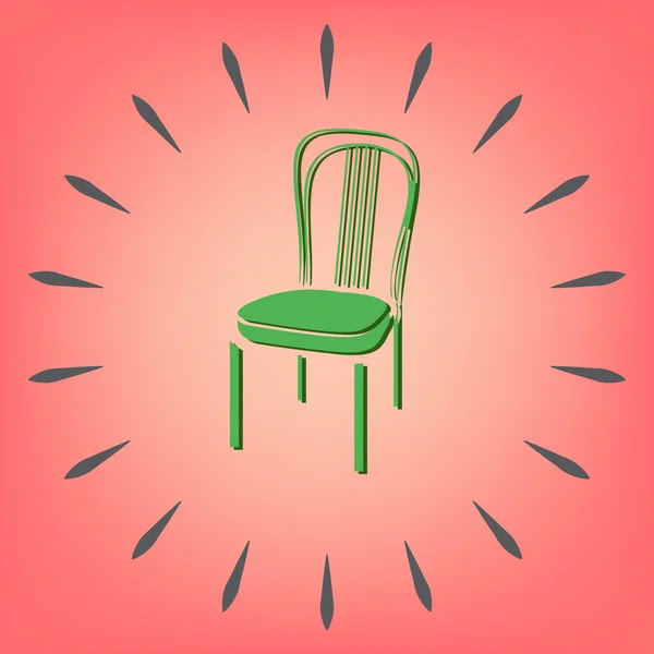 Ícone da cadeira. mobiliário símbolo . — Vetor de Stock