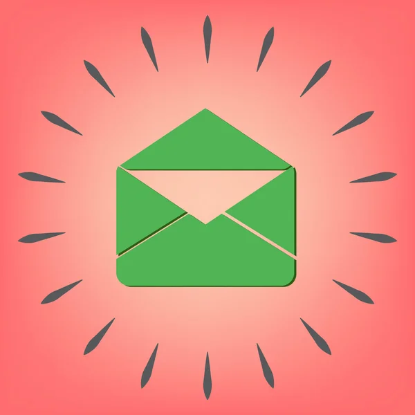 Postal envelop. e-symbool . — Stockvector