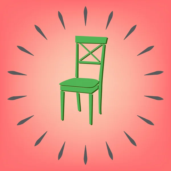 Icona della sedia. simbolo — Vettoriale Stock