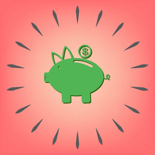 Piggy bank. symbool — Stockvector
