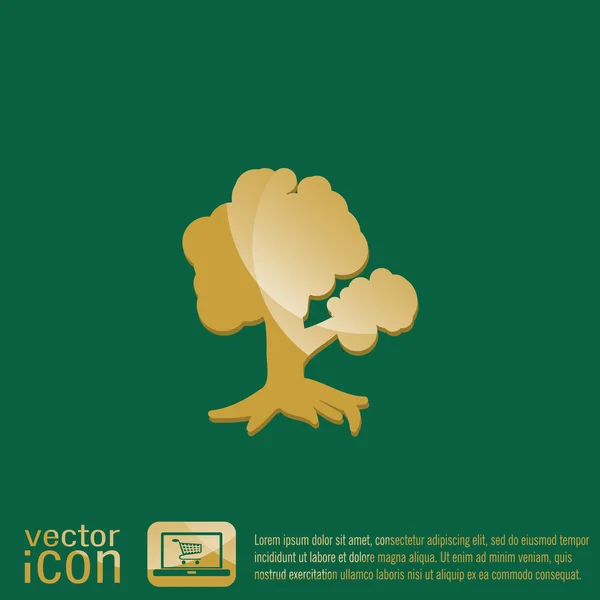 Árbol símbolo icono . — Vector de stock