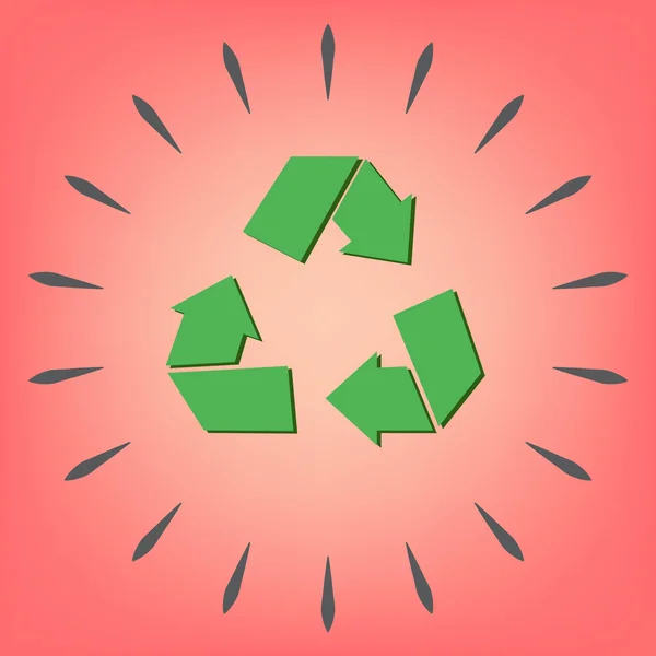 Recycler icône symbole — Image vectorielle