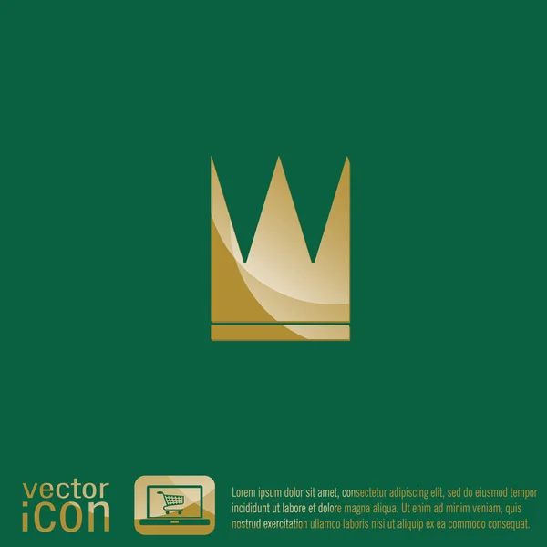 Crown icon-ikonen — Stock vektor